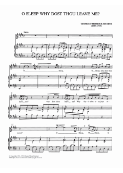 O Sleep Why Dost Thou Leave Me? von George Frideric Handel (Download) 