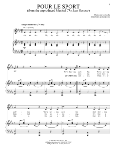 Pour Le Sport von Stephen Sondheim (Download) 
