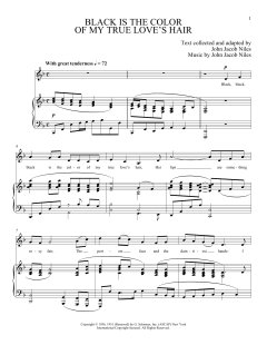 Black Is The Color Of My True Love's Hair (Download) 