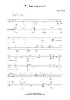 My favourite sound (for counter-tenor and baritone) (Download) 
