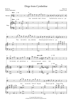 Dirge from Cymbeline (for baritone and harp) von Gordon Crosse (Download) 