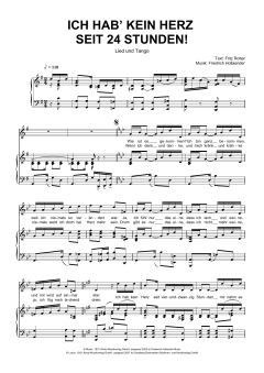 Ich Hab' Kein Herz Seit 24 Stunden! von Friedrich Holländer (Download) 