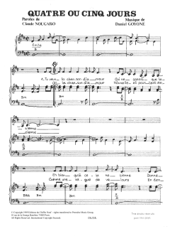 Quatre Ou Cinq Jours von Claude Nougaro (Download) 