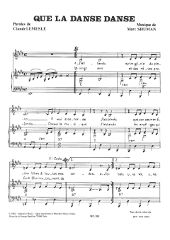 Que La Danse Danse von Mort Shuman (Download) 