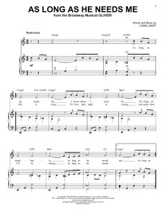 As Long As He Needs Me von Lionel Bart (Download) 