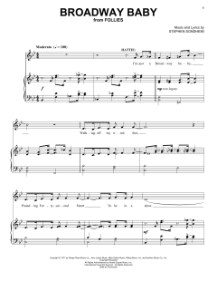 Broadway Baby von Stephen Sondheim (Download) 
