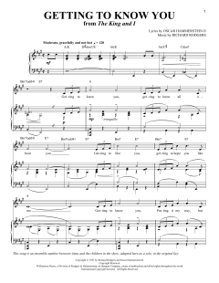 Getting To Know You von Rodgers & Hammerstein (Download) 