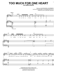 Too Much For One Heart von Alain Boublil (Download) 