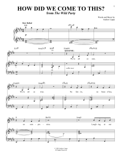 How Did We Come To This? von Andrew Lippa (Download) 