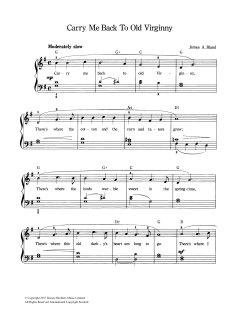 Carry Me Back To Old Virginny von James A. Bland (Download) 