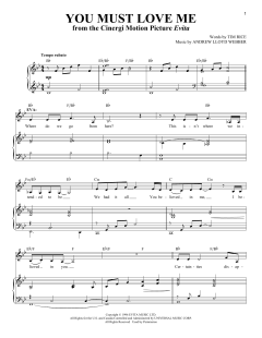 You Must Love Me von Tim Rice (Download) 