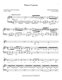 Plaisir D'Amour von Jean-Paul Martini (Download) 