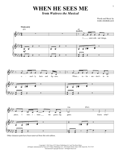 When He Sees Me [Solo version] von Sara Bareilles (Download) 