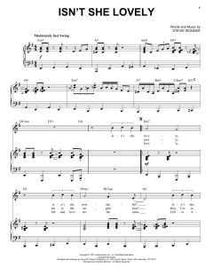 Isn't She Lovely [Jazz version] von Stevie Wonder (Download) 