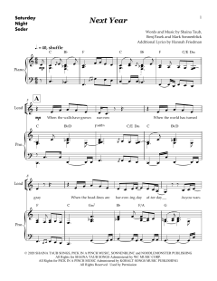 Next Year von Benj Pasek (Download) 