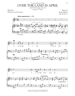 Over The Land Is April von Robert Louis Stevenson (Download) 