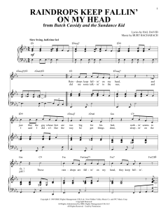 Raindrops Keep Fallin' On My Head von Hal David (Download) 