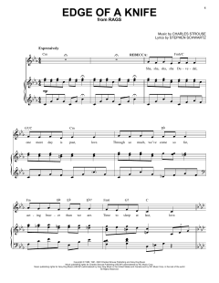 Edge Of A Knife von Charles Strouse (Download) 