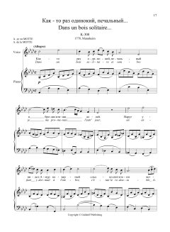 36 Songs Vol. 1: Dans un bois solitaire... von Wolfgang Amadeus Mozart (Download) 