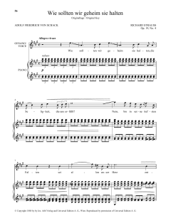 Wie Sollten Wir Geheim Sie Halten von Richard Strauss (Download) 