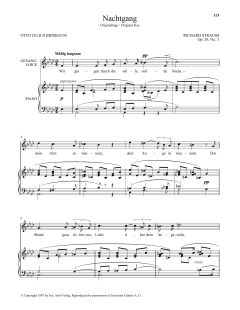 Nachtgang (High Voice) von Richard Strauss (Download) 