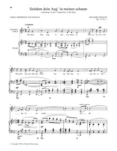 Seitdem Dein Aug' In Meines Schaute von Richard Strauss (Download) 