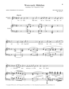 Wozu Noch, Madchen (Low Voice) von Richard Strauss (Download) 