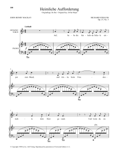 Heimliche Aufforderung von Richard Strauss (Download) 