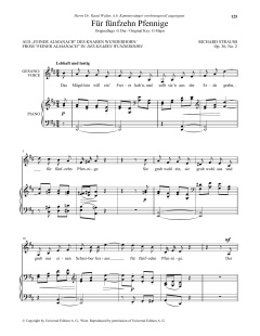 Fur Funfzehn Pfennige (Low Voice) (Download) 