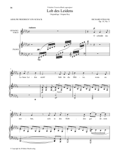 Lob Des Leidens (Low Voice) von Richard Strauss (Download) 