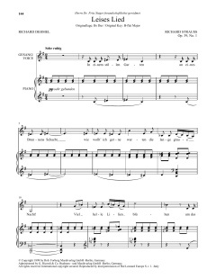 Leises Lied (Low Voice) von Richard Strauss (Download) 
