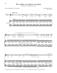 Wie Sollten Wir Geheim Sie Halten von Richard Strauss (Download) 