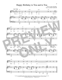Happy Birthday To You And To You von Henry Krieger (Download) 