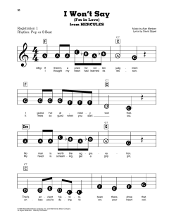 I Won't Say (I'm In Love) von Alan Menken (Download) 