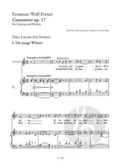 Canzoniere op. 17 von Ermanno Wolf-Ferrari 