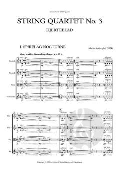 Streichquartett Nr. 3 von Matias Vestergård 