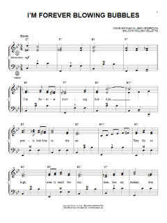 I'm Forever Blowing Bubbles von John William Kellette (Download) 