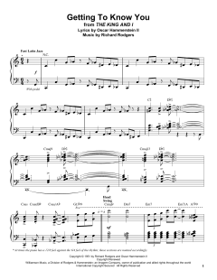 Getting To Know You von Richard Rodgers (Download) 