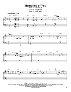 Memories Of You von Andy Razaf (Download) 