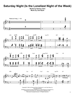 Saturday Night von Jule Styne (Download) 