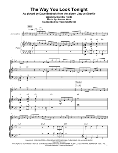 The Way You Look Tonight von Dorothy Fields (Download) 