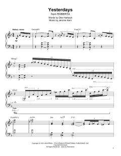 Yesterdays von Otto Harbach (Download) 