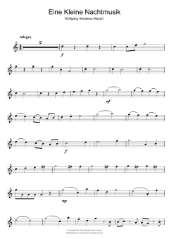 Allegro from Eine Kleine Nachtmusik K525 von Wolfgang Amadeus Mozart (Download) 