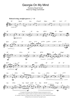 Georgia On My Mind von Hoagy Carmichael (Download) 