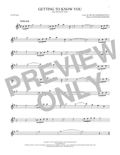 Getting To Know You von Rodgers & Hammerstein (Download) 