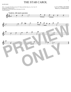 The Star Carol von Alfred Burt (Download) 
