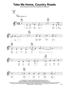 Take Me Home, Country Roads von John Denver (Download) 