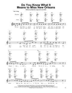 Do You Know What It Means To Miss New Orleans von Louis Alter (Download) 
