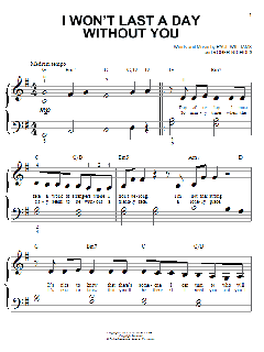 I Won't Last A Day Without You von The Carpenters (Download) 