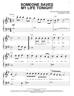 Someone Saved My Life Tonight von Elton John (Download) 